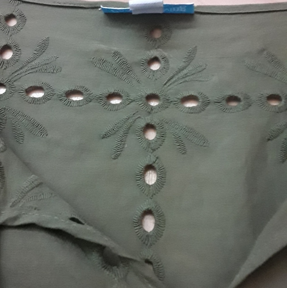 Country Living Boho Green Olive Dress Sz S - Picture 8 of 8